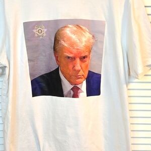 Donald Trump Mugshot T shirt Fulton County MAGA Merch XL  Novelty